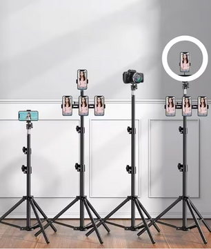 Live Streaming Camera en Telefoon Statief 160 cm – Metalen Verstelbare Tripod