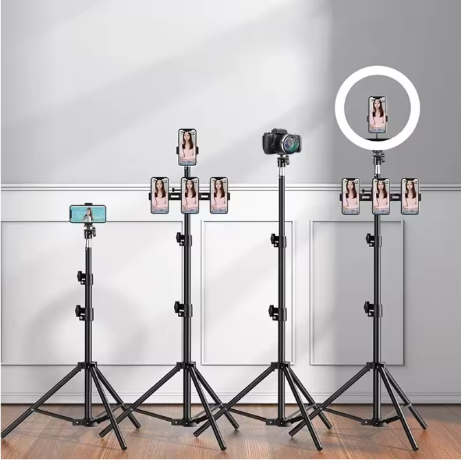 Live Streaming Camera en Telefoon Statief 160 cm – Metalen Verstelbare Tripod