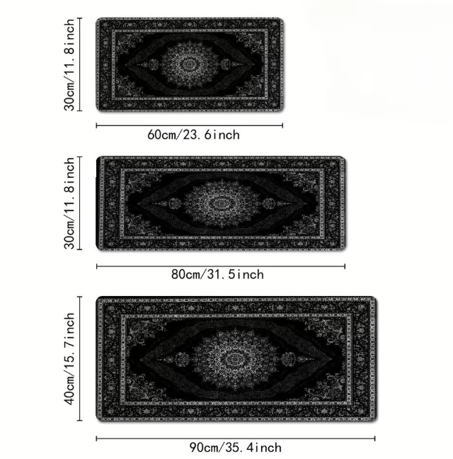 Retro Perzisch Tapijt Gaming Muismat – XXL Bureau en Toetsenbord Onderlegger Antislip