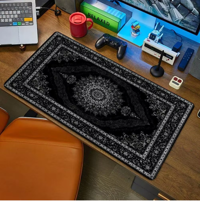 Retro Perzisch Tapijt Gaming Muismat – XXL Bureau en Toetsenbord Onderlegger Antislip