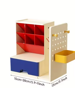Bureau Organizer met Intrekbare Boekensteun – Multifunctionele Opbergset met Pennenhouder en Compartimenten