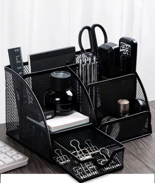 Metalen Pennenhouder Groot Formaat – Bureau Organizer voor Kantoor en School