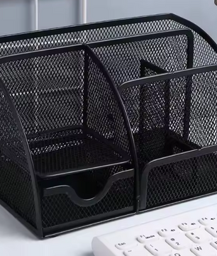 Metalen Pennenhouder Groot Formaat – Bureau Organizer voor Kantoor en School