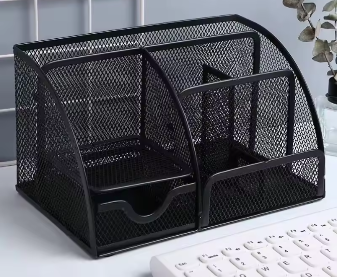 Metalen Pennenhouder Groot Formaat – Bureau Organizer voor Kantoor en School