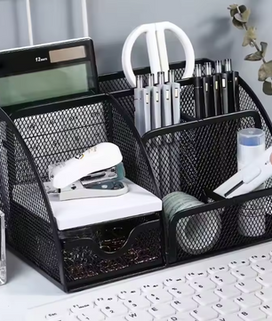 Metalen Pennenhouder Groot Formaat – Bureau Organizer voor Kantoor en School