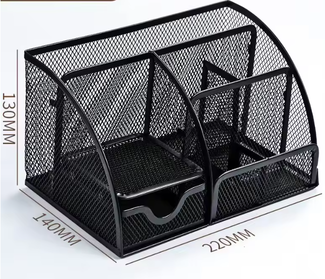 Metalen Pennenhouder Groot Formaat – Bureau Organizer voor Kantoor en School