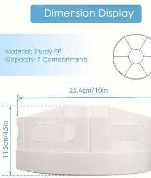 360° Roterende Bureau Organizer met 7 Vakken – Multifunctionele Pennenhouder voor Kantoor en School