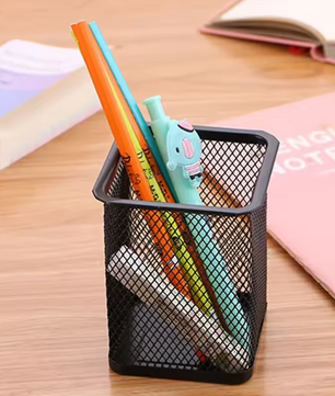 Zwarte Mesh Bureau Organizer – Multifunctionele Pennenhouder voor Kantoor en Bureau