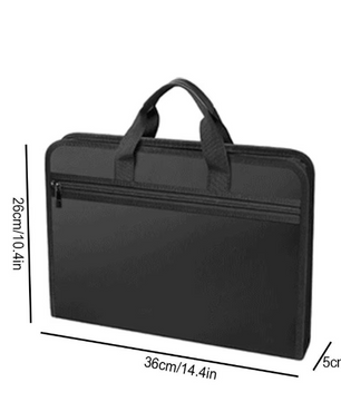 A4 Vuurvaste Documententas met Ritssluiting – Waterdichte Accordeon Dossiermap met 26 Vakken