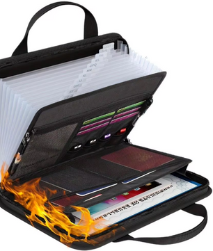 A4 Vuurvaste Documententas met Ritssluiting – Waterdichte Accordeon Dossiermap met 26 Vakken