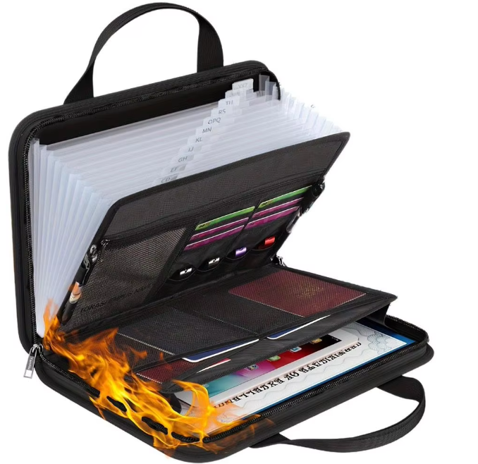 A4 Vuurvaste Documententas met Ritssluiting – Waterdichte Accordeon Dossiermap met 26 Vakken