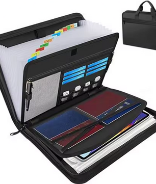 A4 Vuurvaste Documententas met Ritssluiting – Waterdichte Accordeon Dossiermap met 26 Vakken
