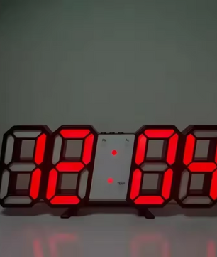 3D LED Digitale Wekker en Wandklok – Tijd, Datum en Temperatuur Display