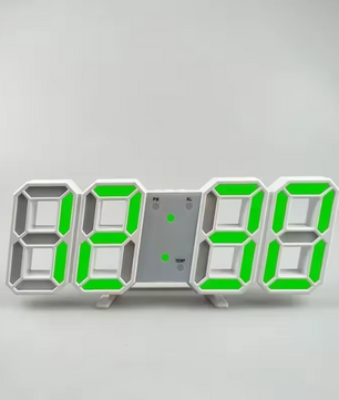 3D LED Digitale Wekker en Wandklok – Tijd, Datum en Temperatuur Display