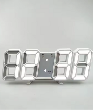 3D LED Digitale Wekker en Wandklok – Tijd, Datum en Temperatuur Display