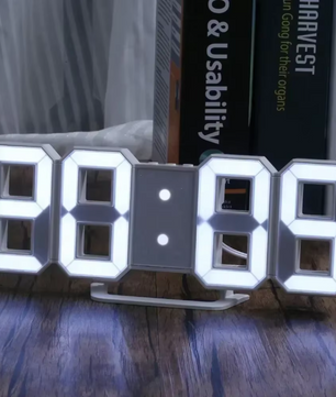 3D LED Digitale Wekker en Wandklok – Tijd, Datum en Temperatuur Display