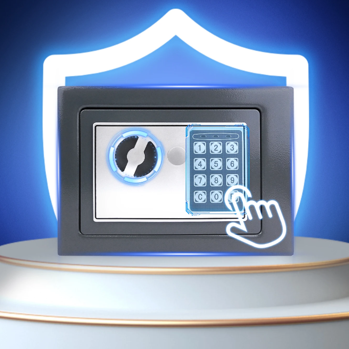 Digitale Elektronische Kluis 4,6L – Stalen Veiligheidskluis met Pincode en Sleutels