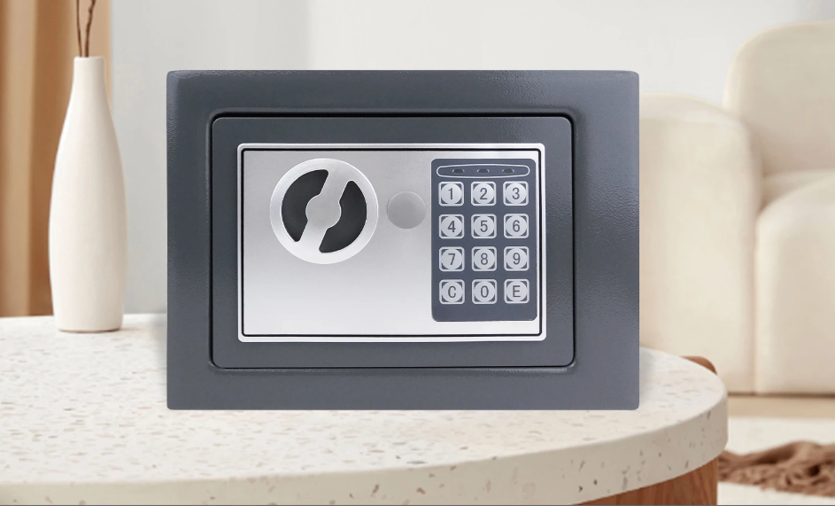 Digitale Elektronische Kluis 4,6L – Stalen Veiligheidskluis met Pincode en Sleutels