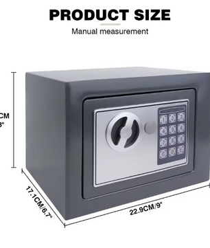 Digitale Elektronische Kluis 4,6L – Stalen Veiligheidskluis met Pincode en Sleutels