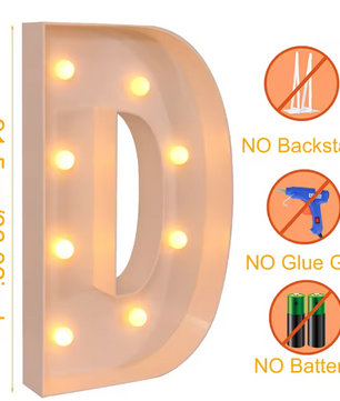 Grote Letter LED Lichtbox 91,5 cm – DIY Ballonvuldoos voor Feestdecoratie