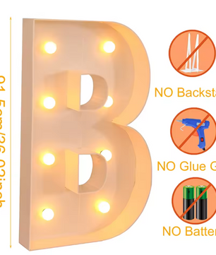 Grote Letter LED Lichtbox 91,5 cm – DIY Ballonvuldoos voor Feestdecoratie