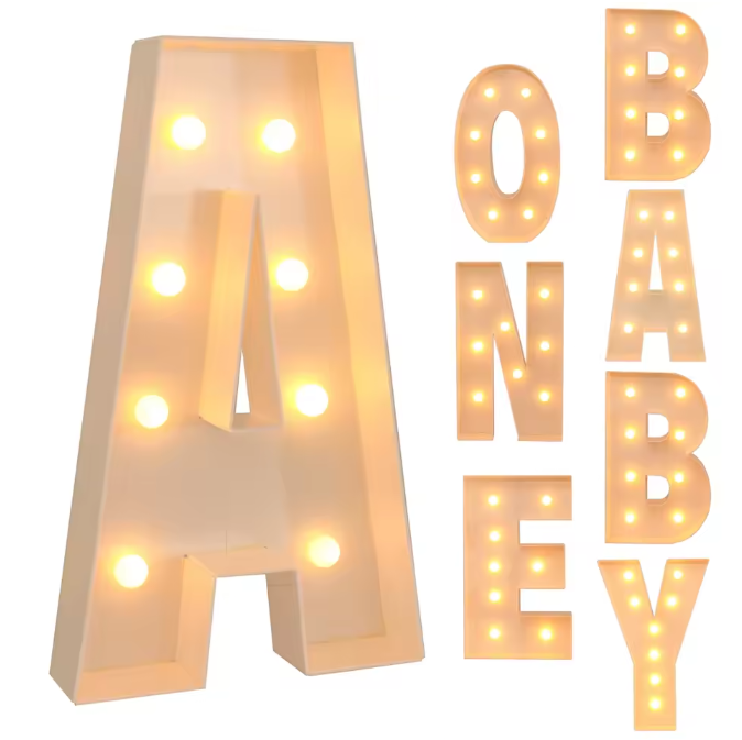 Grote Letter LED Lichtbox 91,5 cm – DIY Ballonvuldoos voor Feestdecoratie