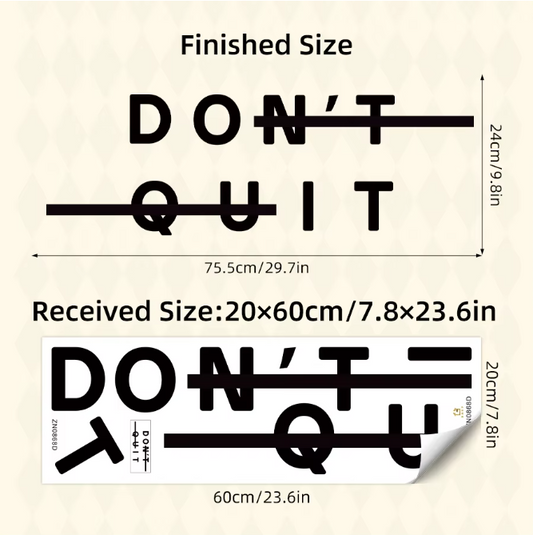 Motiverende Quote Muursticker “Do It” – Verwijderbare PVC Wanddecoratie voor Woonkamer en Slaapkamer