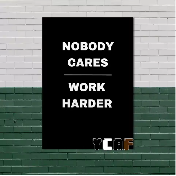 Motiverende Gym Quote Canvas Poster – Minimalistische Zwart Wit Wanddecoratie