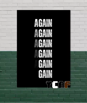 Motiverende Gym Quote Canvas Poster – Minimalistische Zwart Wit Wanddecoratie