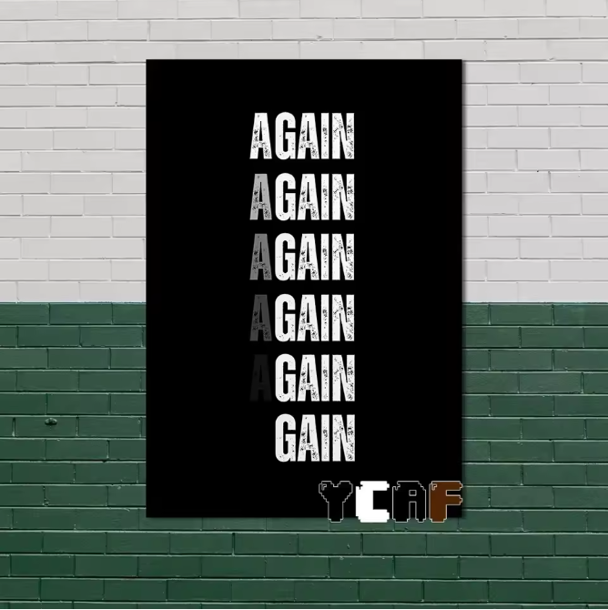 Motiverende Gym Quote Canvas Poster – Minimalistische Zwart Wit Wanddecoratie