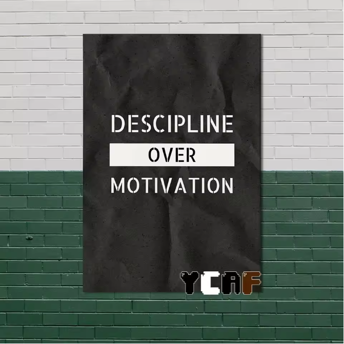 Motiverende Gym Quote Canvas Poster – Minimalistische Zwart Wit Wanddecoratie