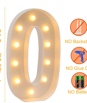Grote LED Verjaardagsnummer Decoratie 91,5 cm – Licht Nummerframe voor Feest en Jubileum