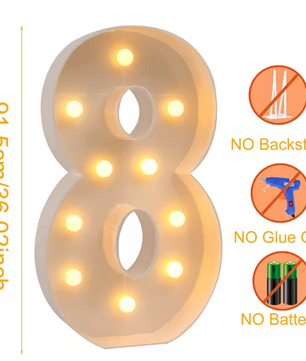 Grote LED Verjaardagsnummer Decoratie 91,5 cm – Licht Nummerframe voor Feest en Jubileum
