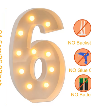 Grote LED Verjaardagsnummer Decoratie 91,5 cm – Licht Nummerframe voor Feest en Jubileum