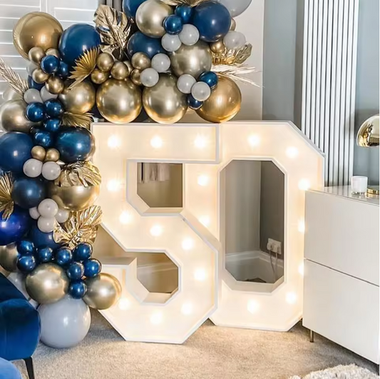 Grote LED Verjaardagsnummer Decoratie 91,5 cm – Licht Nummerframe voor Feest en Jubileum