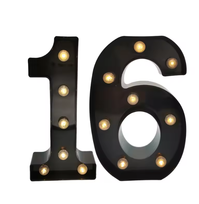 Set van 2 LED Verjaardagsnummers – Verlichte Cijfer Decoratie voor Feest en Jubileum