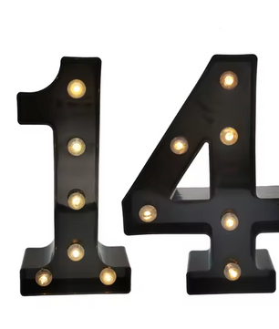 Set van 2 LED Verjaardagsnummers – Verlichte Cijfer Decoratie voor Feest en Jubileum