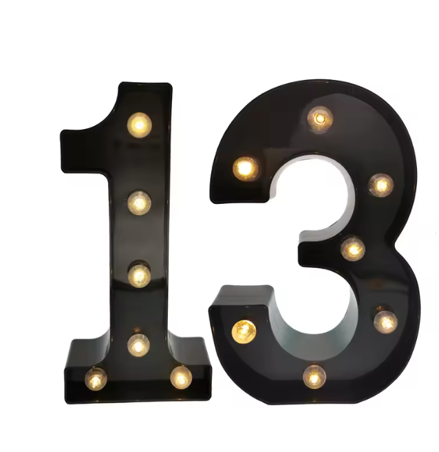 Set van 2 LED Verjaardagsnummers – Verlichte Cijfer Decoratie voor Feest en Jubileum