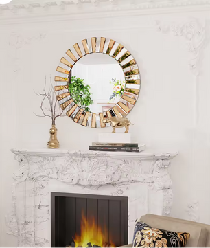 Ronde Wandspiegel XL – Decoratieve Spiegel voor Hal, Badkamer en Woonkamer