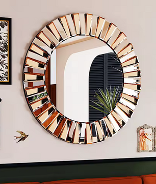 Ronde Wandspiegel XL – Decoratieve Spiegel voor Hal, Badkamer en Woonkamer