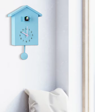 Moderne Koekoek Wandklok 20 × 25 cm – Quartz Klok met Vogel en Uursignaal