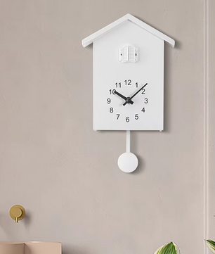 Moderne Koekoek Wandklok 20 × 25 cm – Quartz Klok met Vogel en Uursignaal