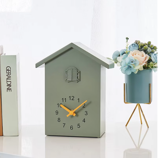 Moderne Koekoek Wandklok 20 × 25 cm – Quartz Klok met Vogel en Uursignaal