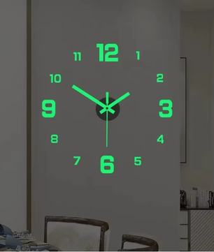 3D Frameloze DIY Wandklok – Moderne Acryl Muurklok met Grote Cijfers