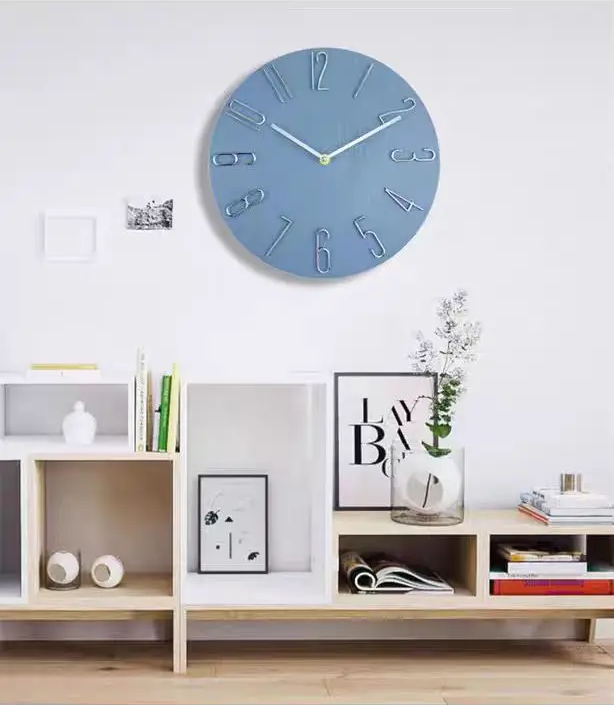 Scandinavische Wandklok 30 cm – Moderne Stille Quartz Muurklok