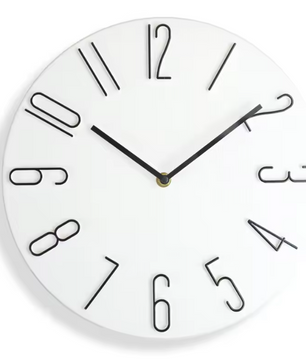 Scandinavische Wandklok 30 cm – Moderne Stille Quartz Muurklok