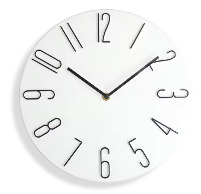 Scandinavische Wandklok 30 cm – Moderne Stille Quartz Muurklok