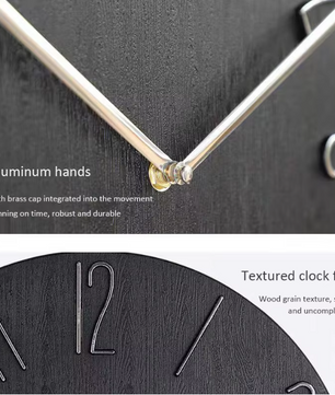 Scandinavische Wandklok 30 cm – Moderne Stille Quartz Muurklok