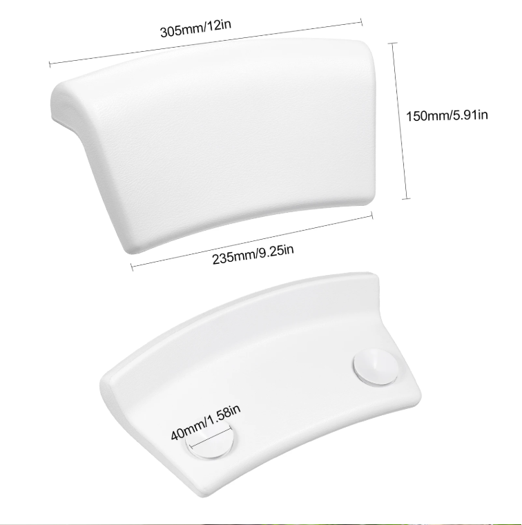 Ergonomisch Badkussen met Hoofdsteun – Waterdicht Antislip Badkussen voor Badkuip en Spa