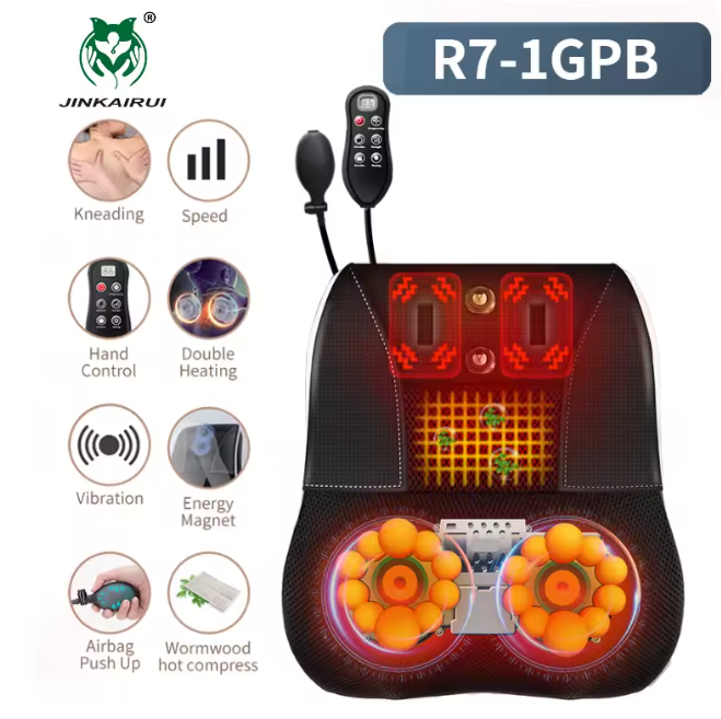 Shiatsu Massagekussen met Afstandsbediening – Elektrisch Nek, Rug en Schouder Massagekussen